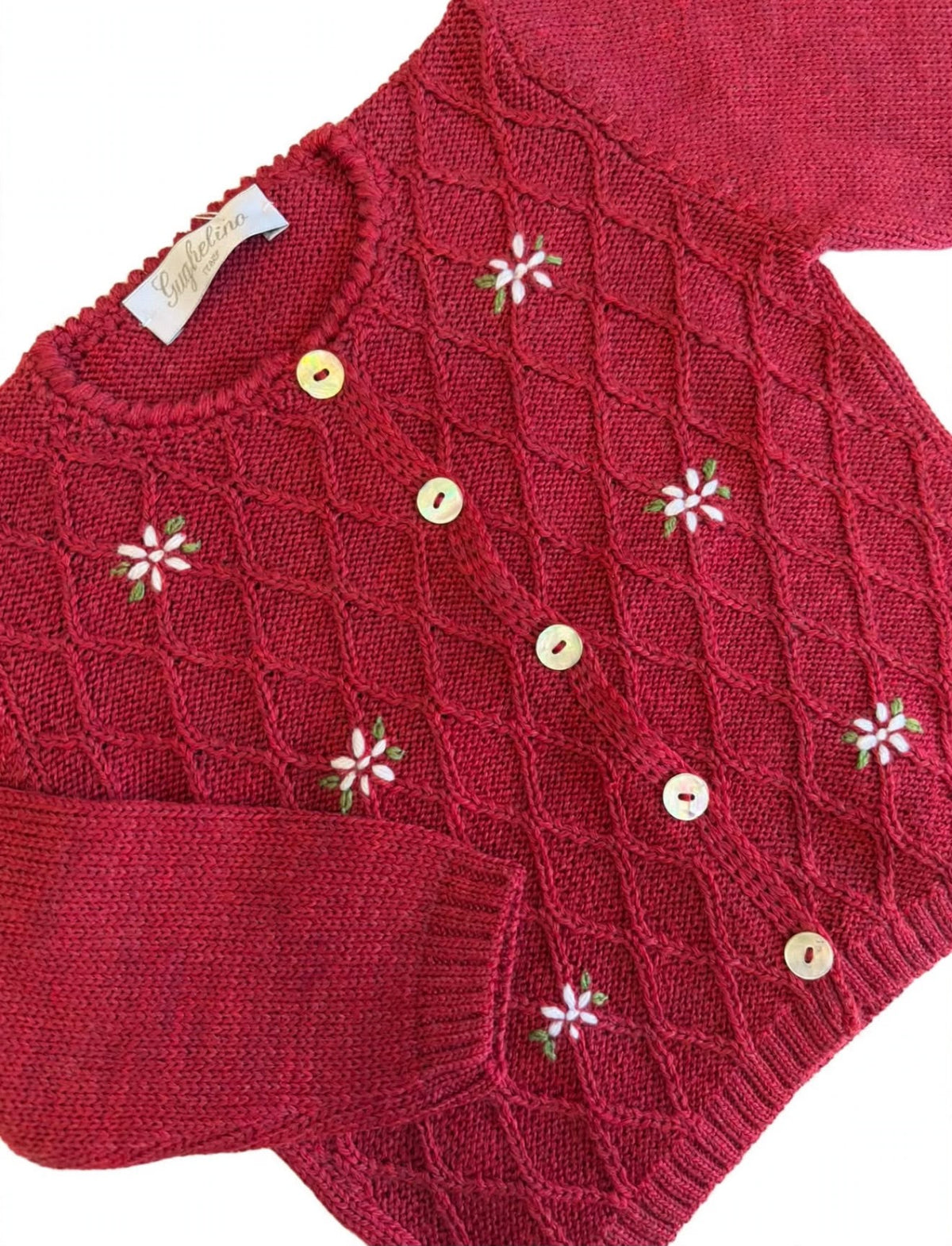 Cardigan con ricamo margherite - Maglieria - GUGHELINO