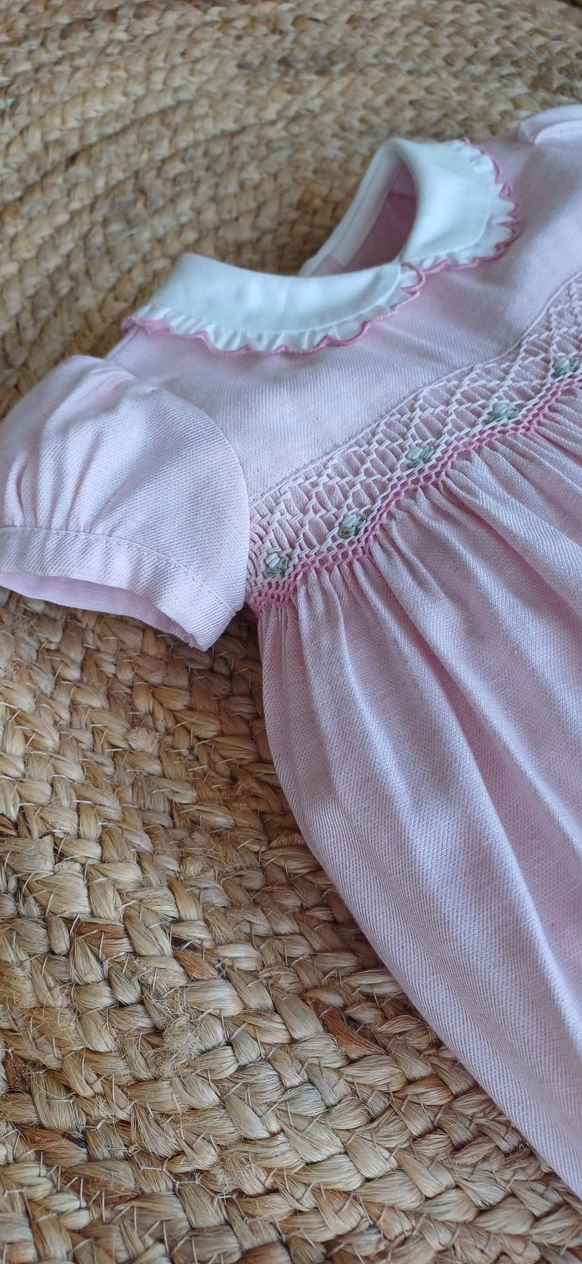 Pagliaccetto rosa ricamo incrocio - Abiti - LES ENFANT DE GISELLE