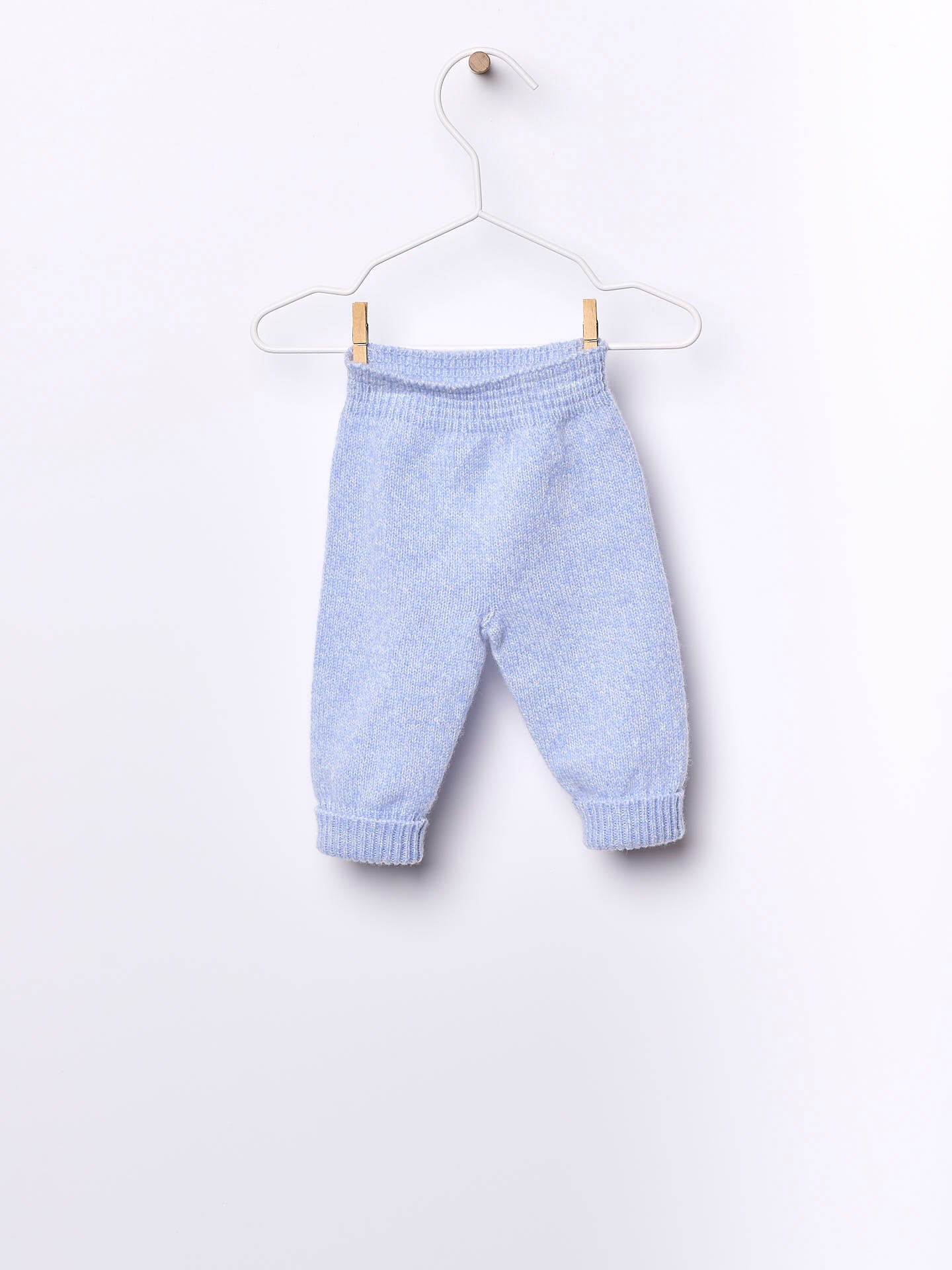 Ghettina senza piedi con risvoltino azzurra - Pantaloni - WEDOBLE
