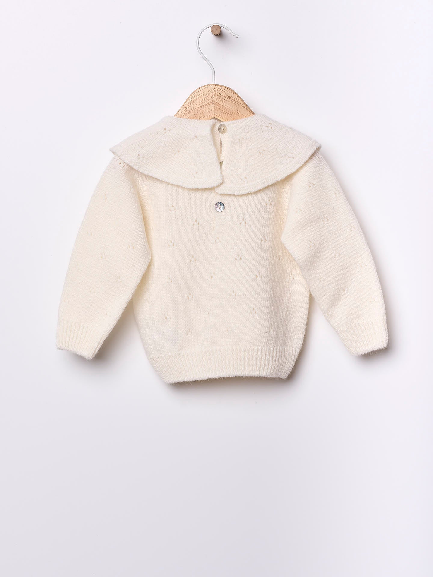 Pullover traforato con colletto - Maglieria - WEDOBLE