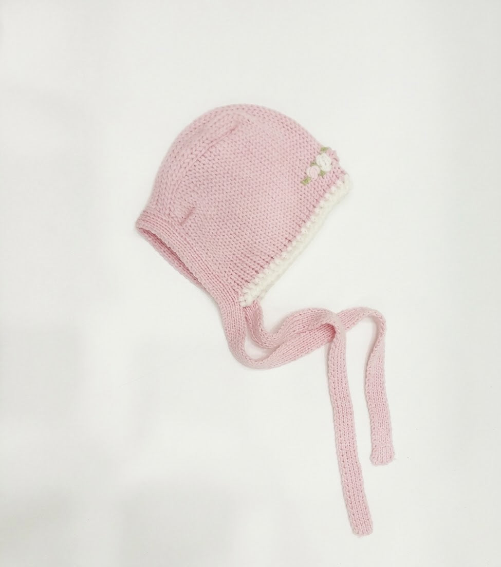 Cuffietta ricamata a mano con roselline - Accessori - GUGHELINO