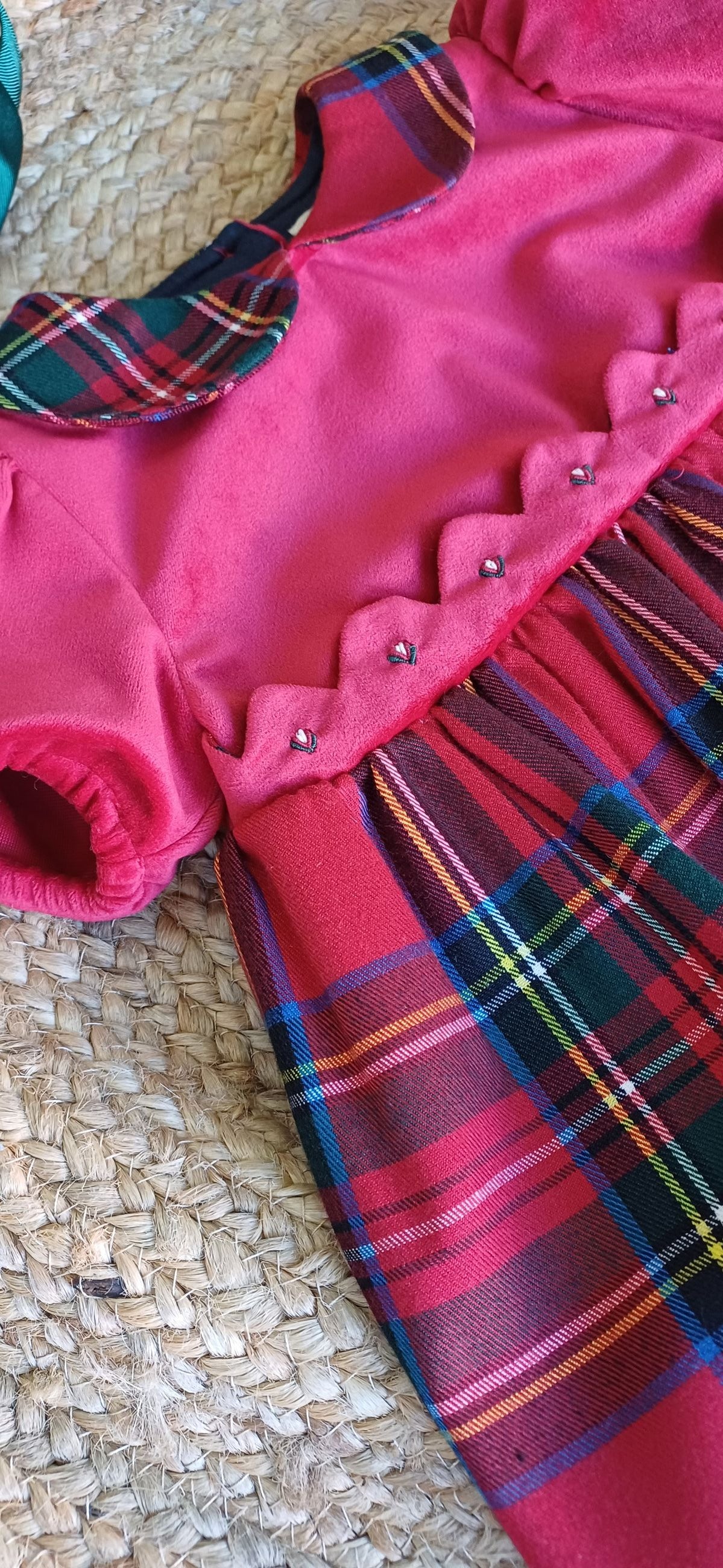 Abito velluto e tartan - Abiti - malvi
