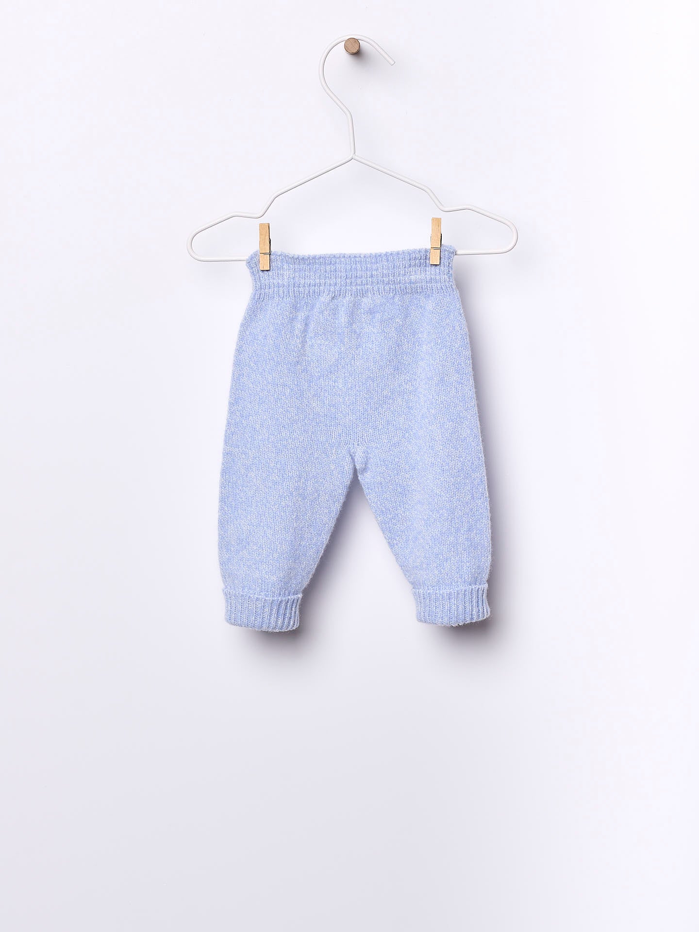 Ghettina senza piedi con risvoltino azzurra - Pantaloni - WEDOBLE