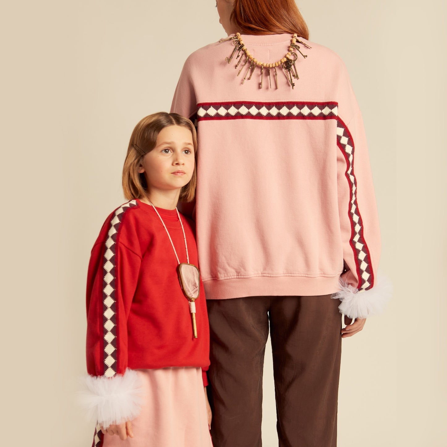 Alice felpa Mamma antique pink - Felpe - MORNIGN MESS THERAPY