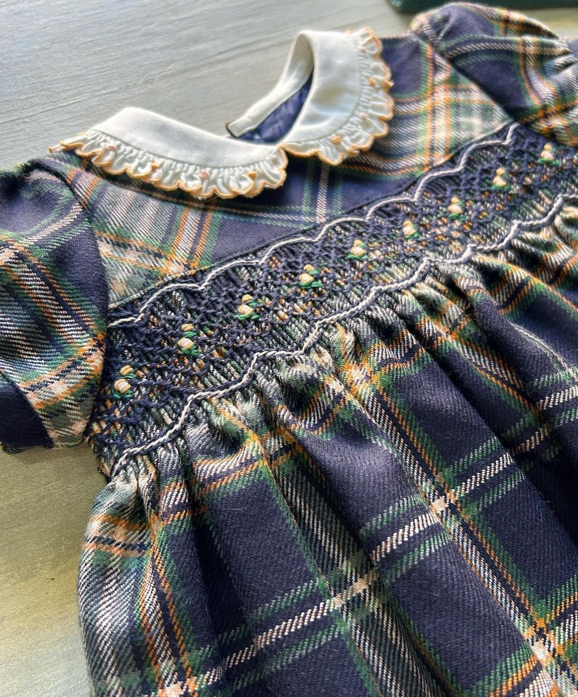 Abito check profili ocra - Abiti - LES ENFANT DE GISELLE