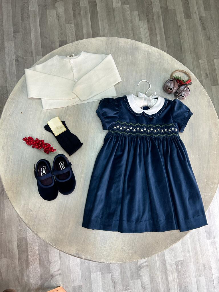 Abito velluto blu - Abiti - LES ENFANT DE GISELLE