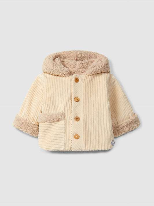 Giacca con cappuccio in velluto a coste e tasca - Cappotti - SNUG