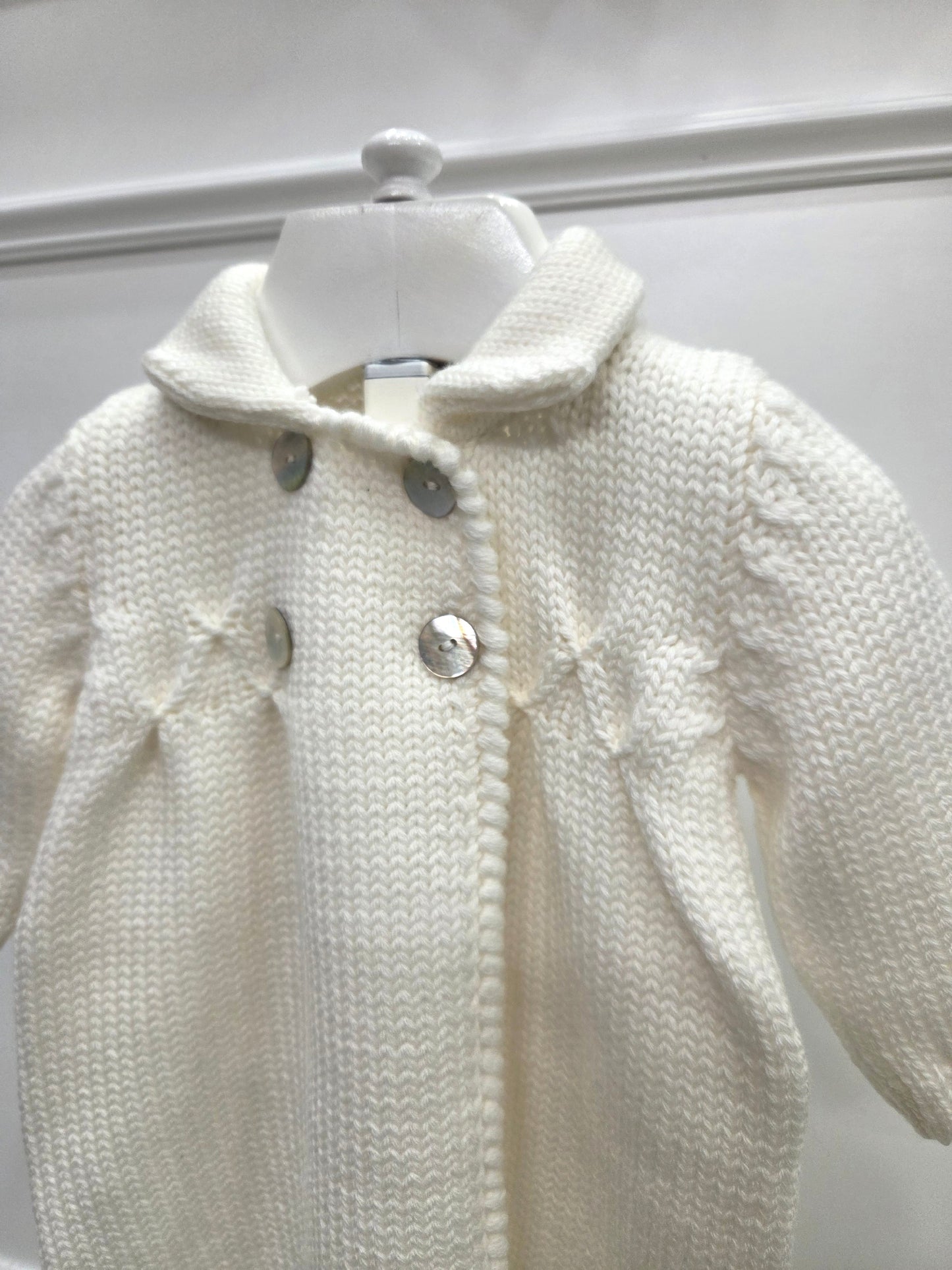 Cappottino in lana merino bianco latte - Cappotti - GUGHELINO