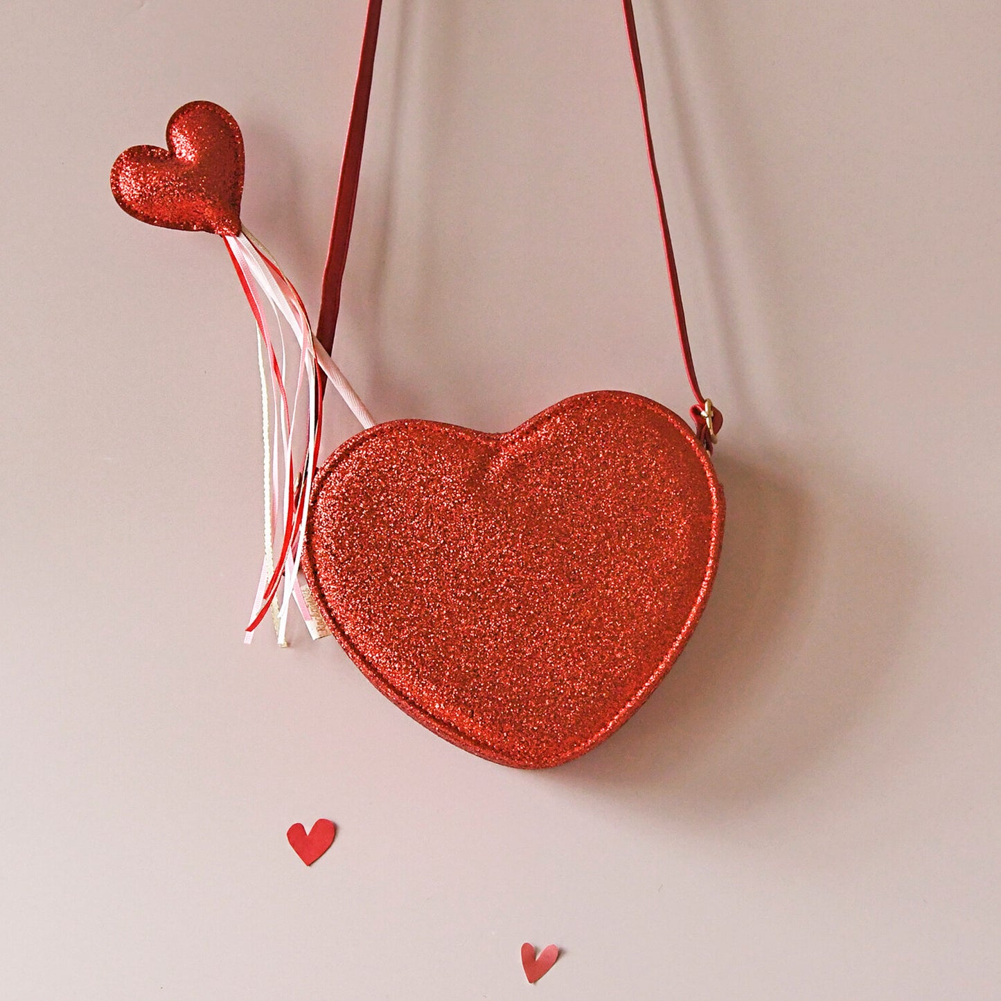 Love Heart Glitter Bag - Accessori - ROCKAHULA