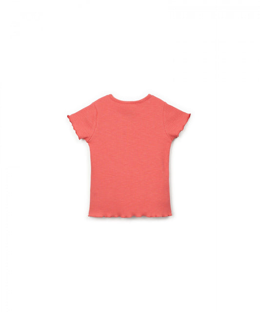 T-shirt a costine Corallo - T-Shirt e Polo - PLAYUP