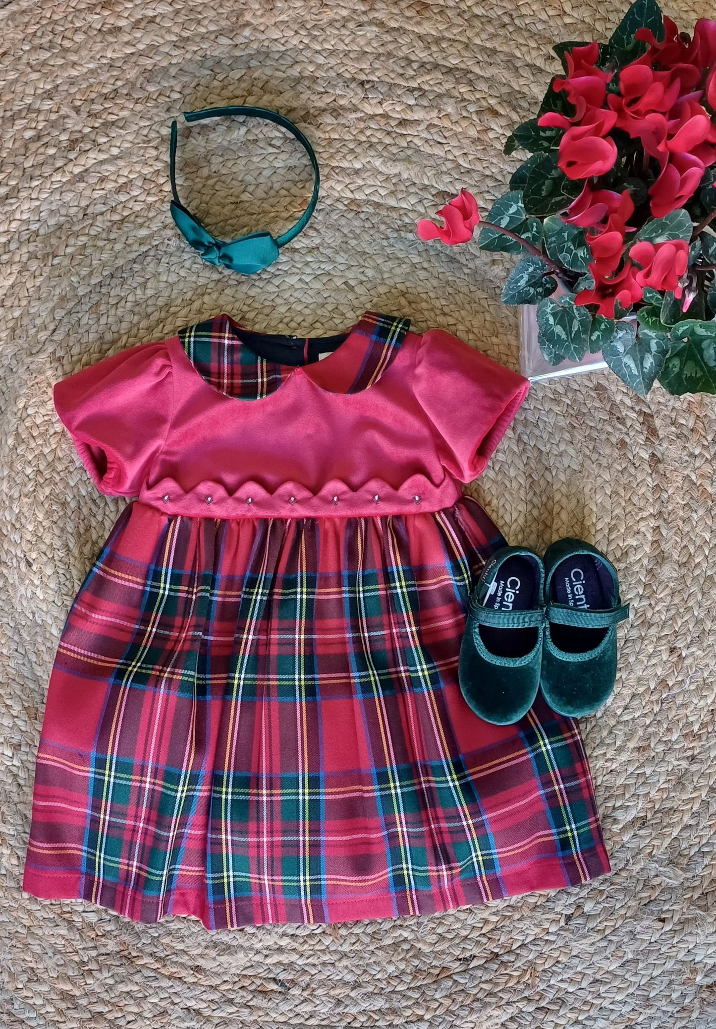 Abito velluto e tartan - Abiti - malvi