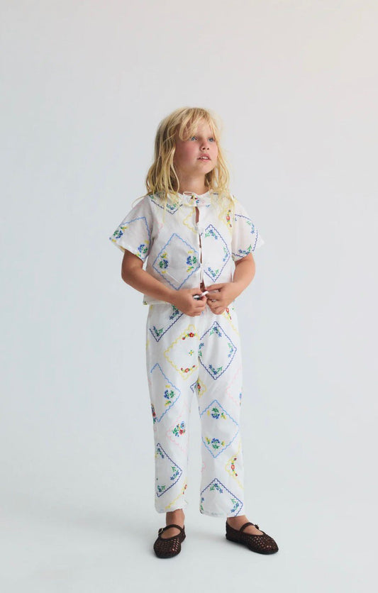 Pantaloni Jacinthe con ricamo - Pantaloni - We are the new society