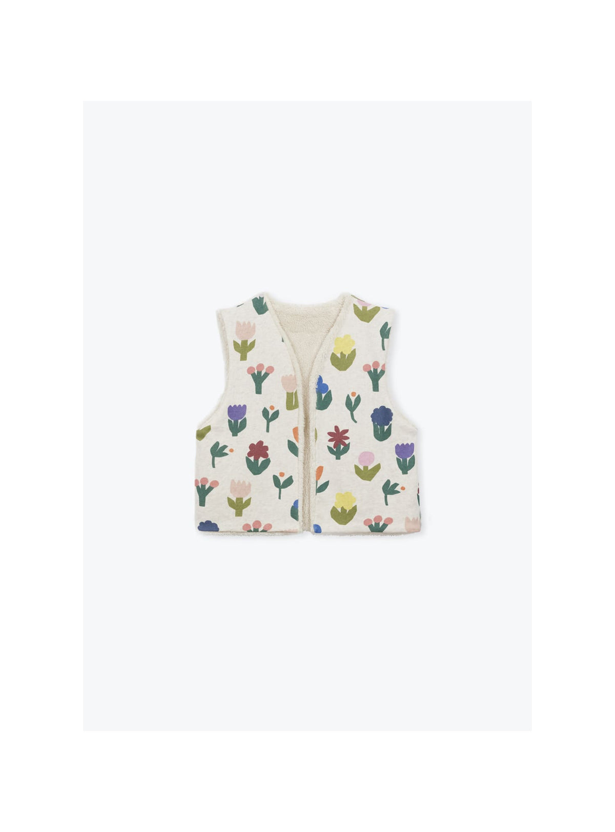 Gilet in pile Sherpa a fantasia floreale - Maglieria - Arséne & les pipelettes