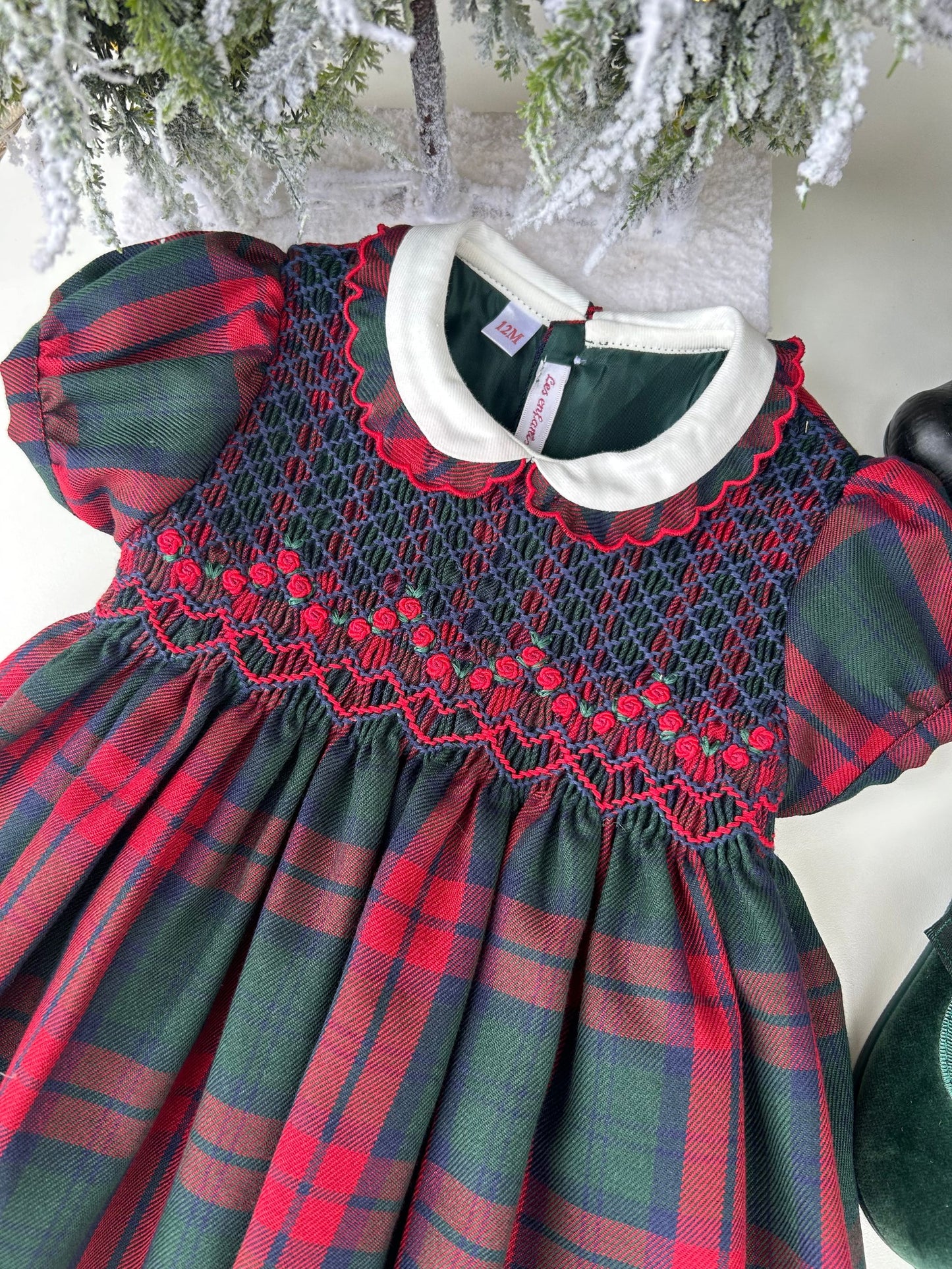Abito tartan ricamo cuore - Abiti - LES ENFANT DE GISELLE