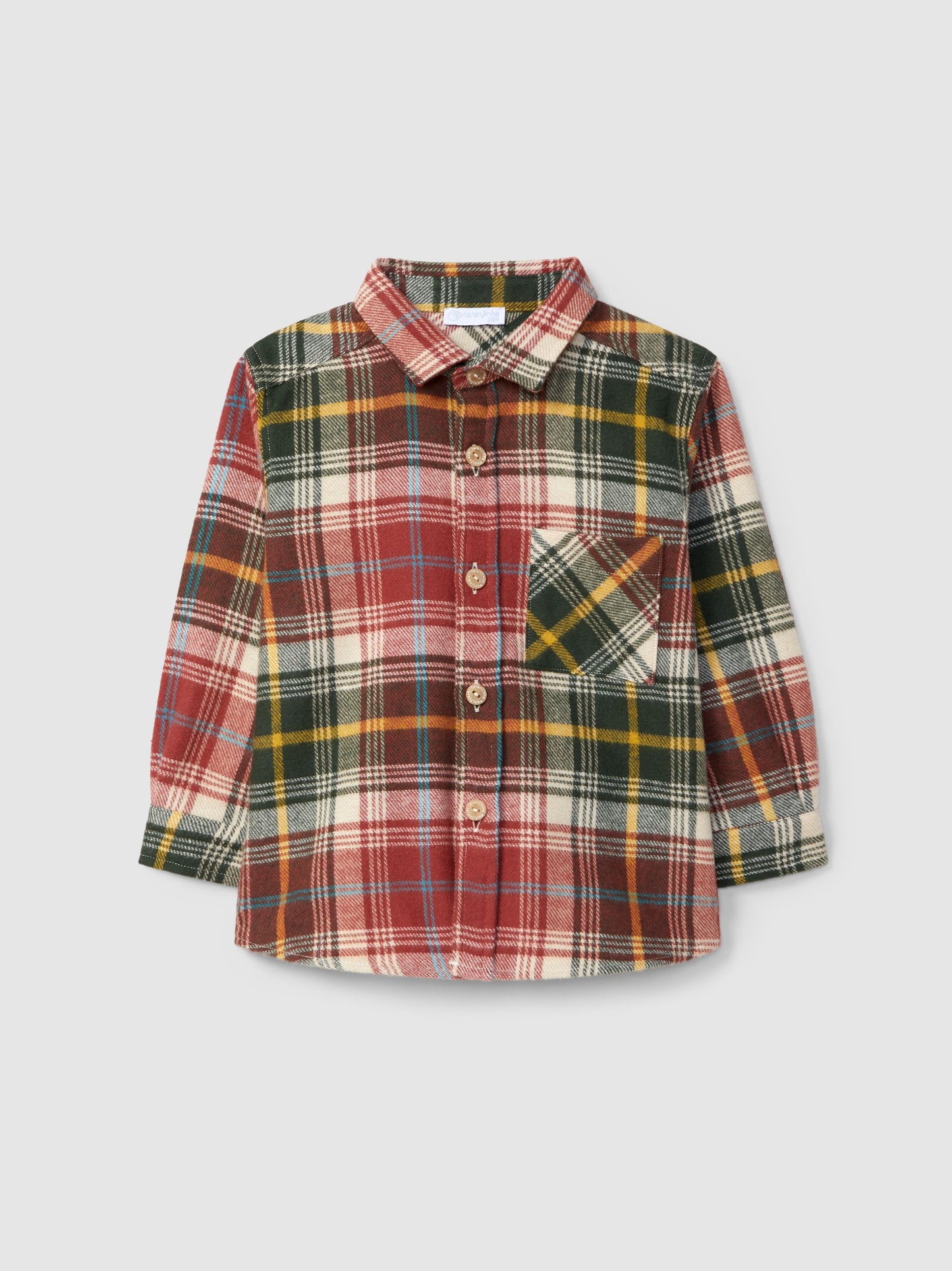 Camicia a quadri in flanella con tasca - Camicie - Laranjinha