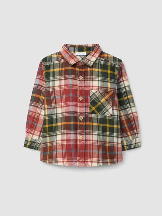 Camicia a quadri in flanella con tasca - Camicie - Laranjinha