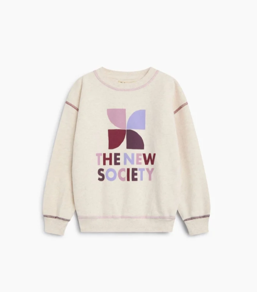 Felpa con logo TNS, colore bianco mélange, multicolore - Felpe - We are the new society