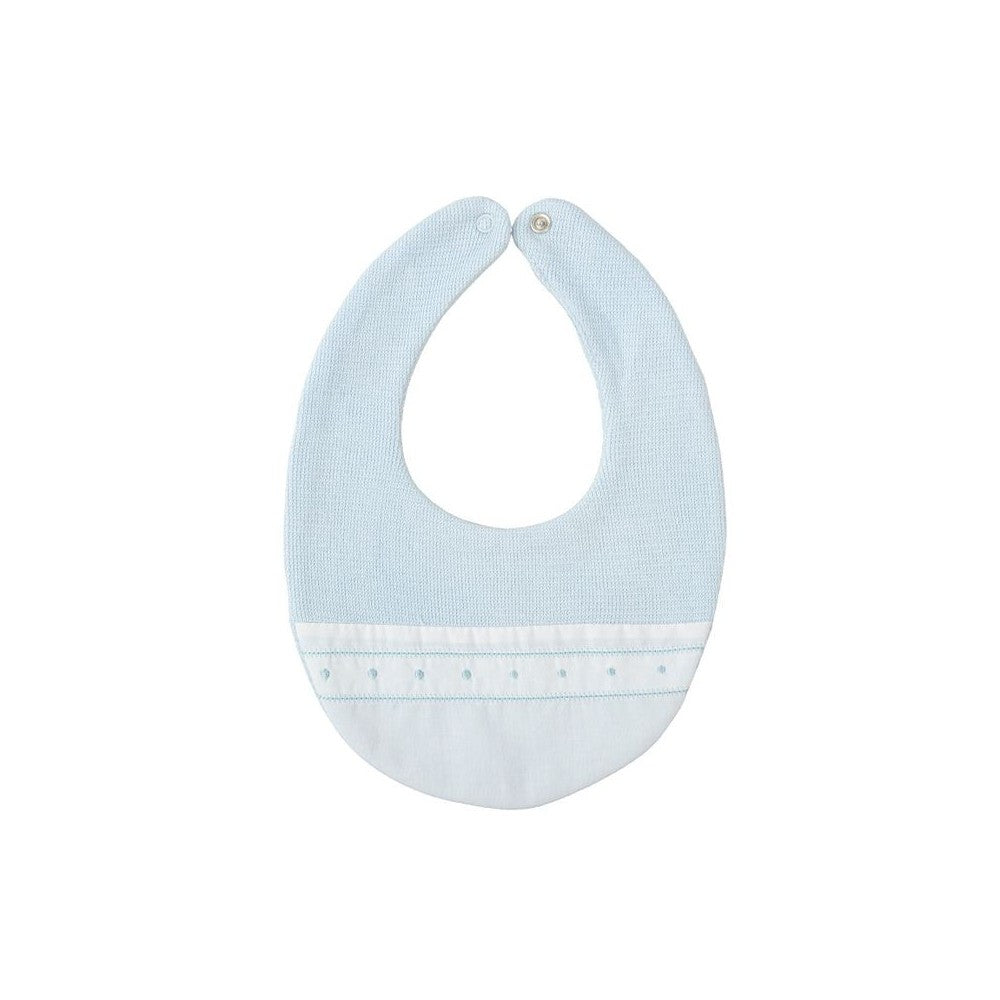 Bavaglino azzurro ricamo pois - Accessori - BABIDU