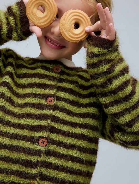 Cardigan marron y verde - Maglieria - Compania Fantastica