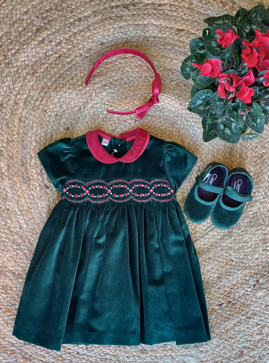 Abito velluto verde - Abiti - LES ENFANT DE GISELLE