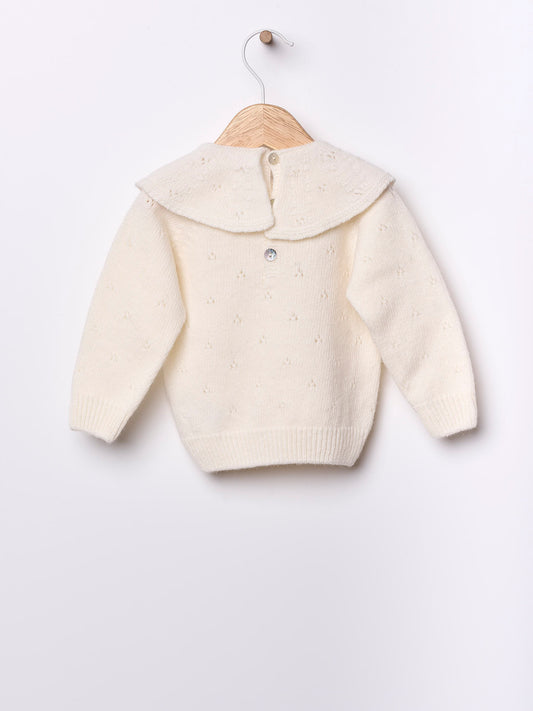 Pullover traforato con colletto - Maglieria - WEDOBLE