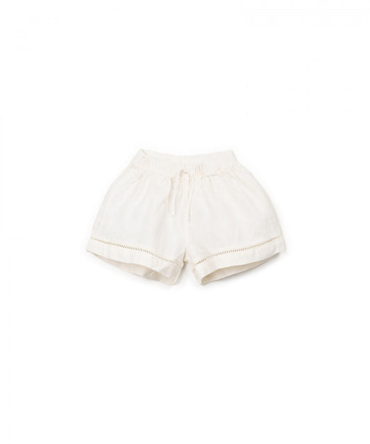Pantaloncini in lino con dettaglio - shorts - PLAYUP