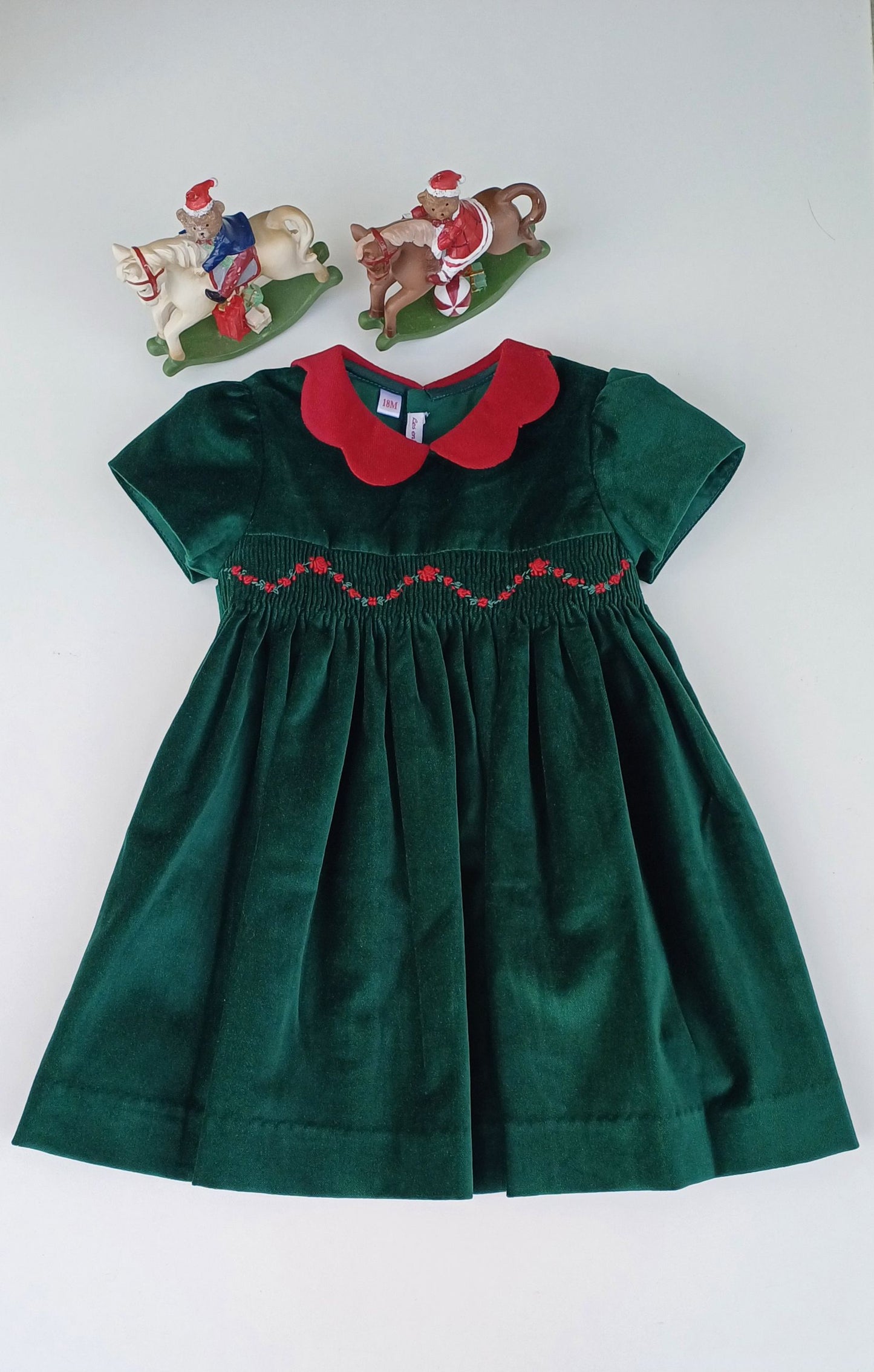 Abito in velluto verde - Abiti - LES ENFANT DE GISELLE