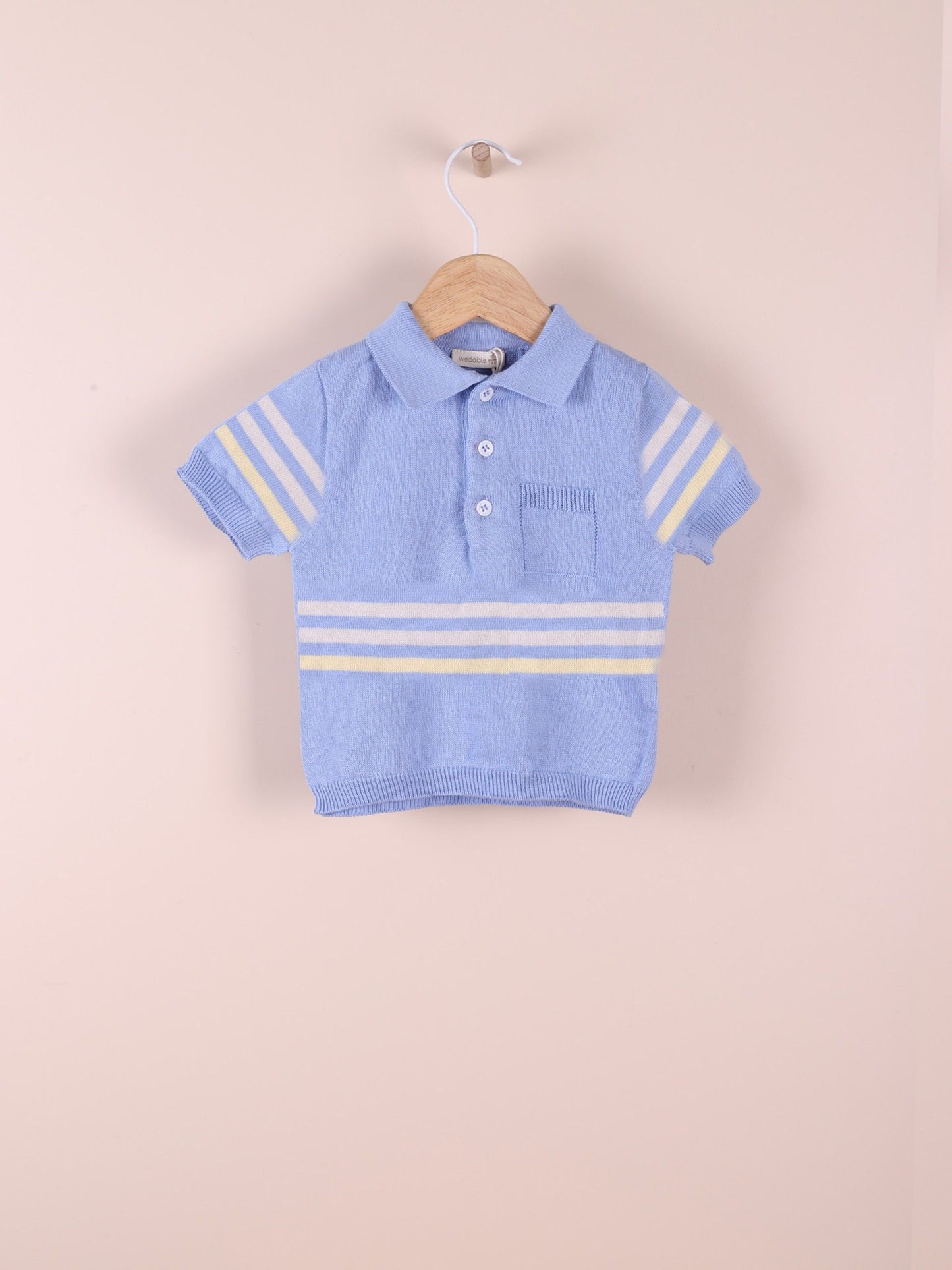 Polo con riga gialla e bianca - T-Shirt e Polo - WEDOBLE