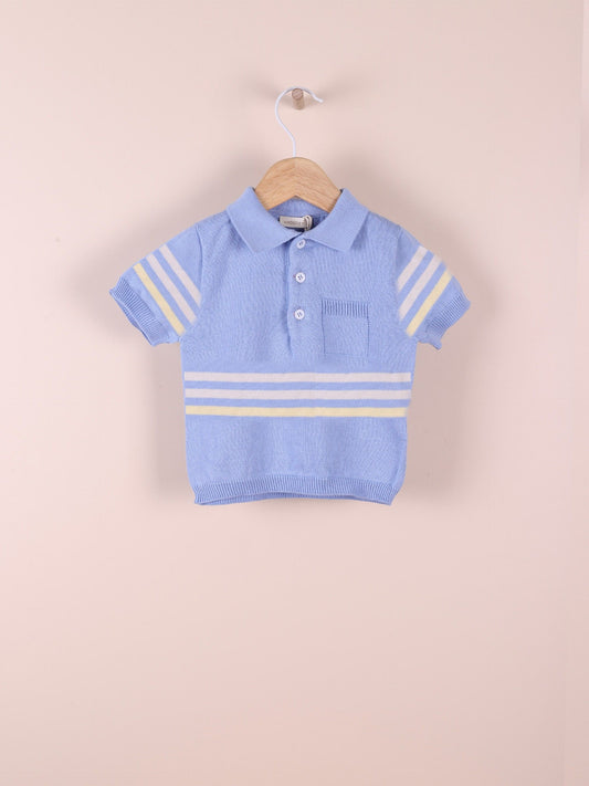 Polo con riga gialla e bianca - T-Shirt e Polo - WEDOBLE