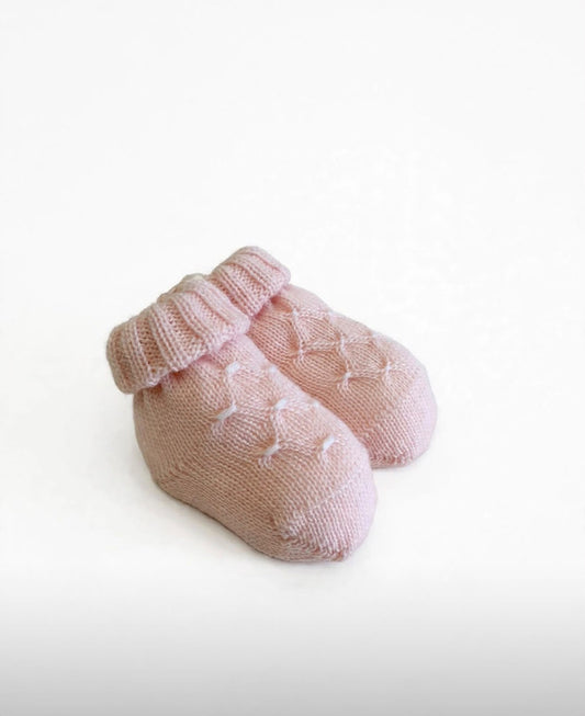 Scarpina con punto smock rosa - scarpina - GUGHELINO