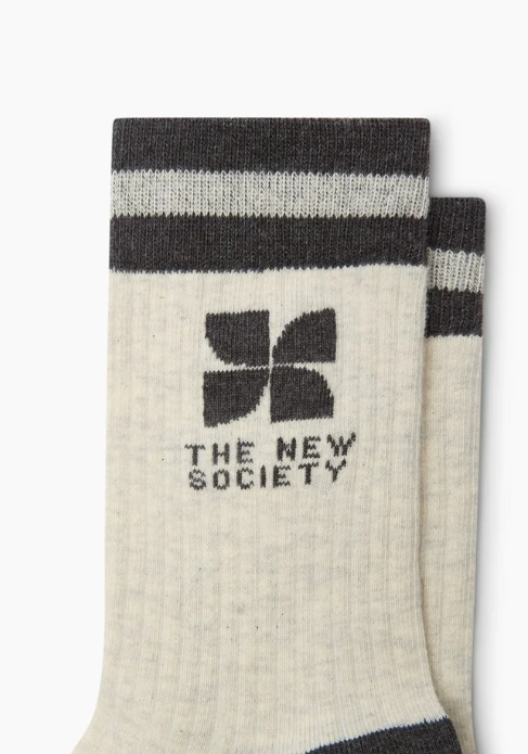 Calzini con logo TNS, bianco mélange - calzini - We are the new society