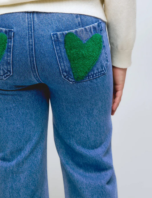 Jeans con tashe ricamate - Pantaloni - Compania Fantastica