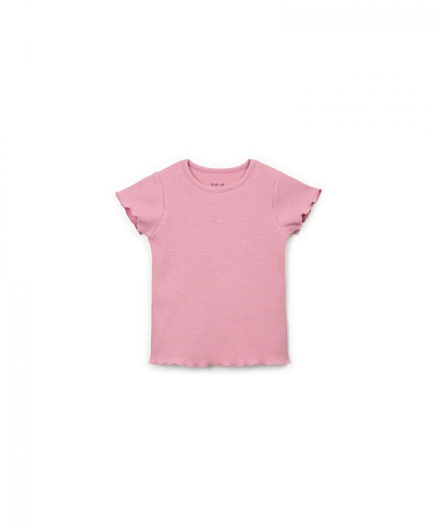 T-shirt a costine rosa - T-Shirt e Polo - PLAYUP