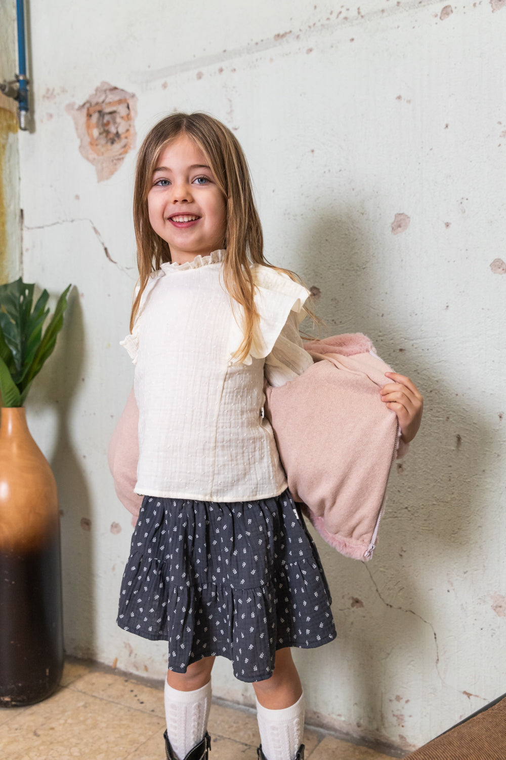 Blusa plumetis con volant - Camicie - PETIT INDI