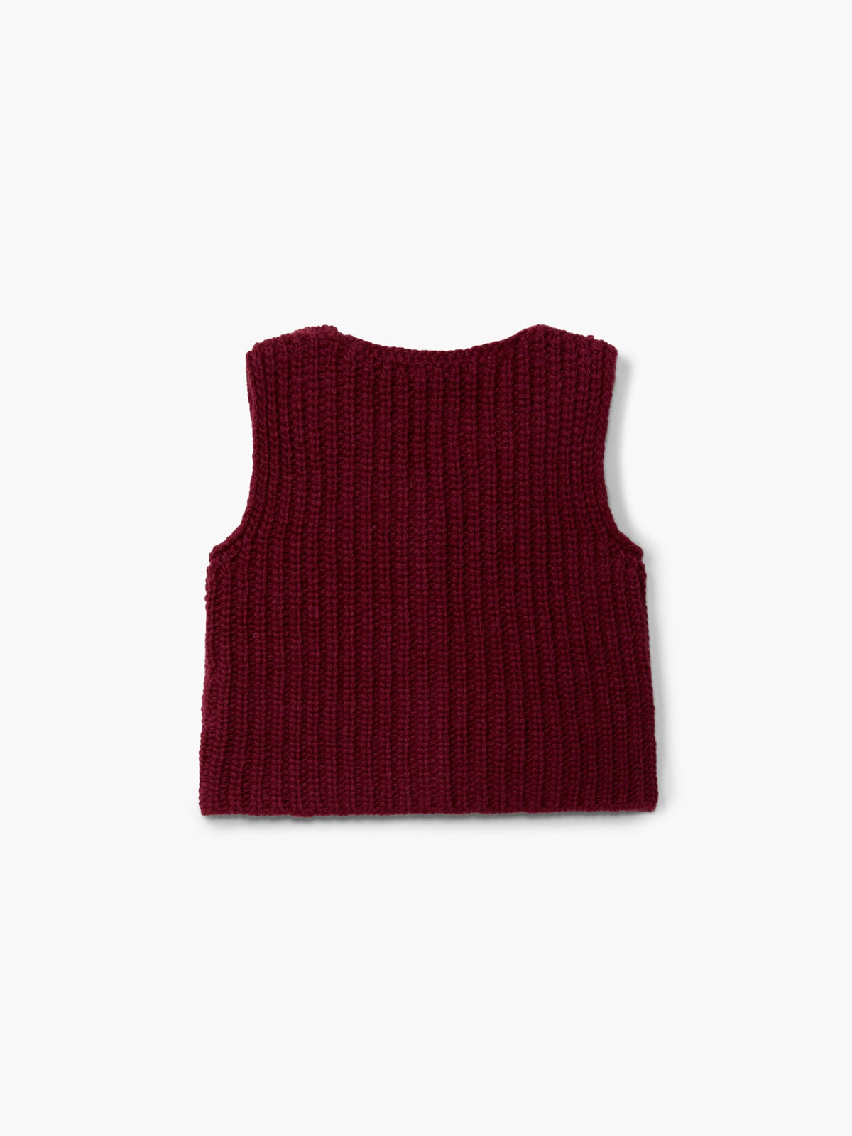 Gilet in lana vinaccia - Maglieria - WEDOBLE