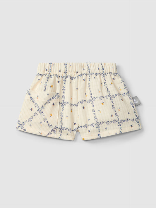 Pantaloncini pull-up in cotone testurizzato stampato - shorts - SNUG
