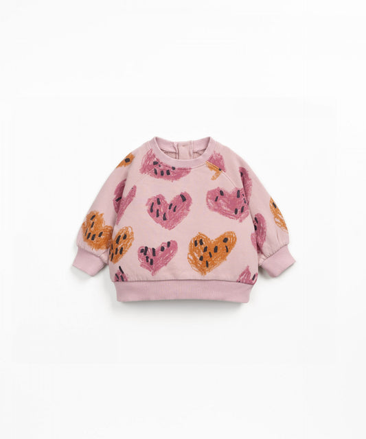 Felpa con stampa di cuori - Felpe - PLAYUP