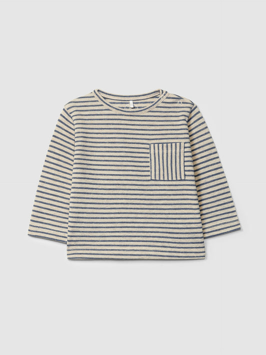 Maglia a maniche lunghe in piqué a righe - T-Shirt e Polo - Laranjinha