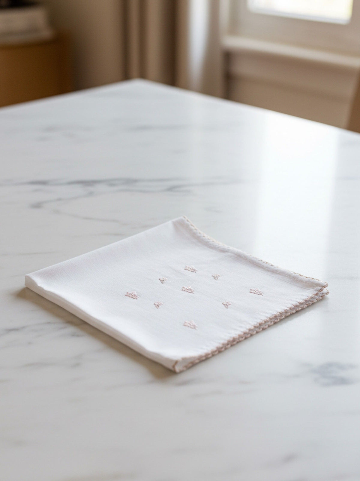 Quadrato in cotone ricamata con fiori - Swaddle - WEDOBLE
