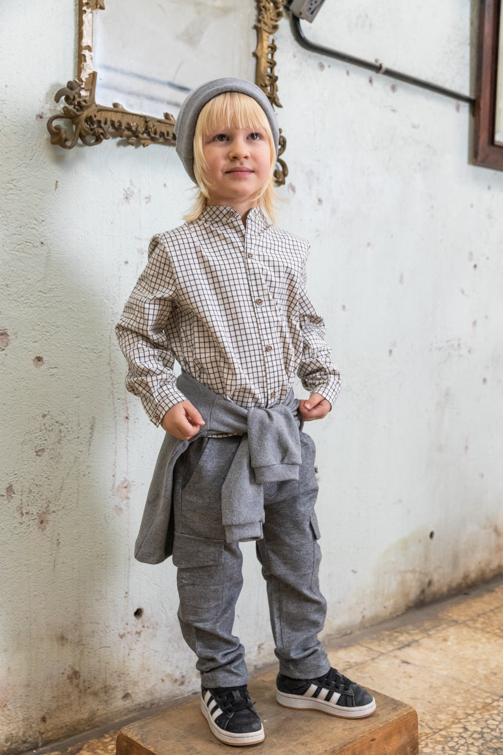 Pantalone tasconi melange - Pantaloni - PETIT INDI