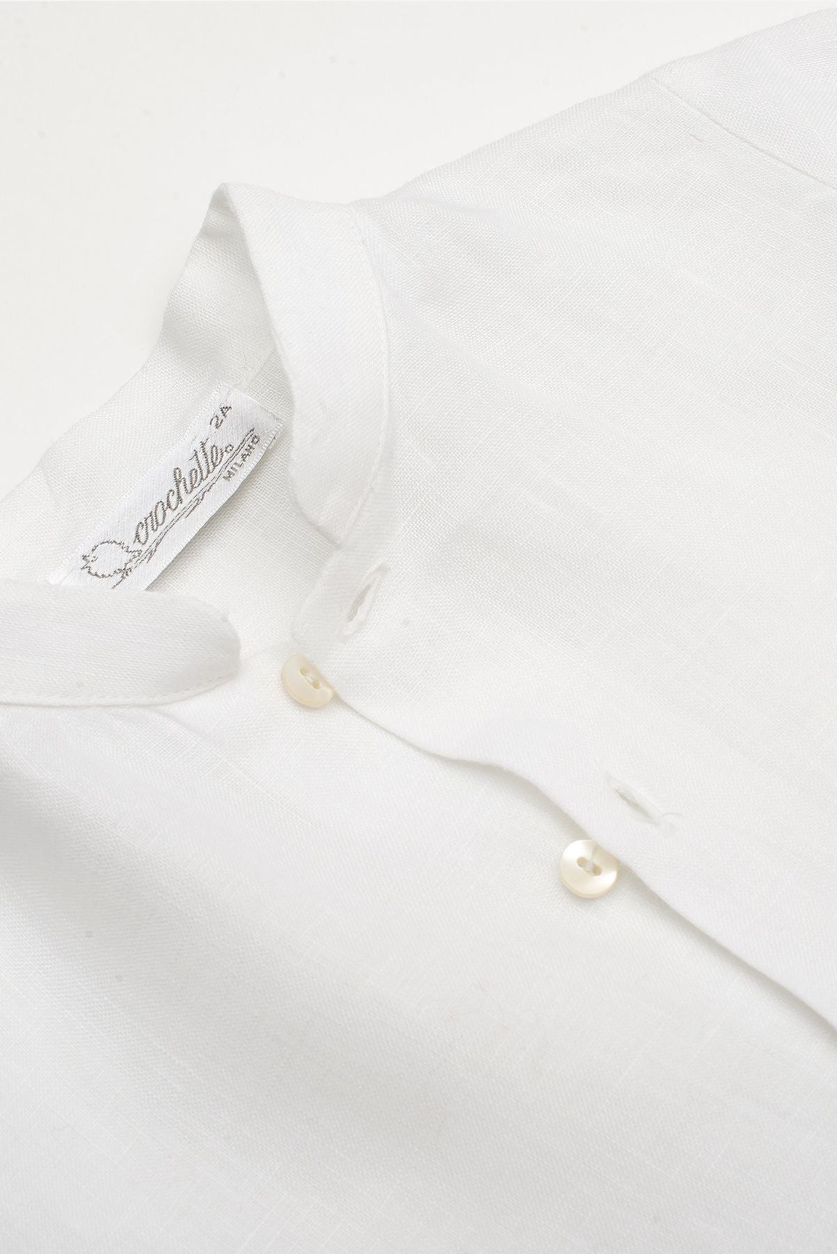 Camicia lino bianco - Camicie - Crochette