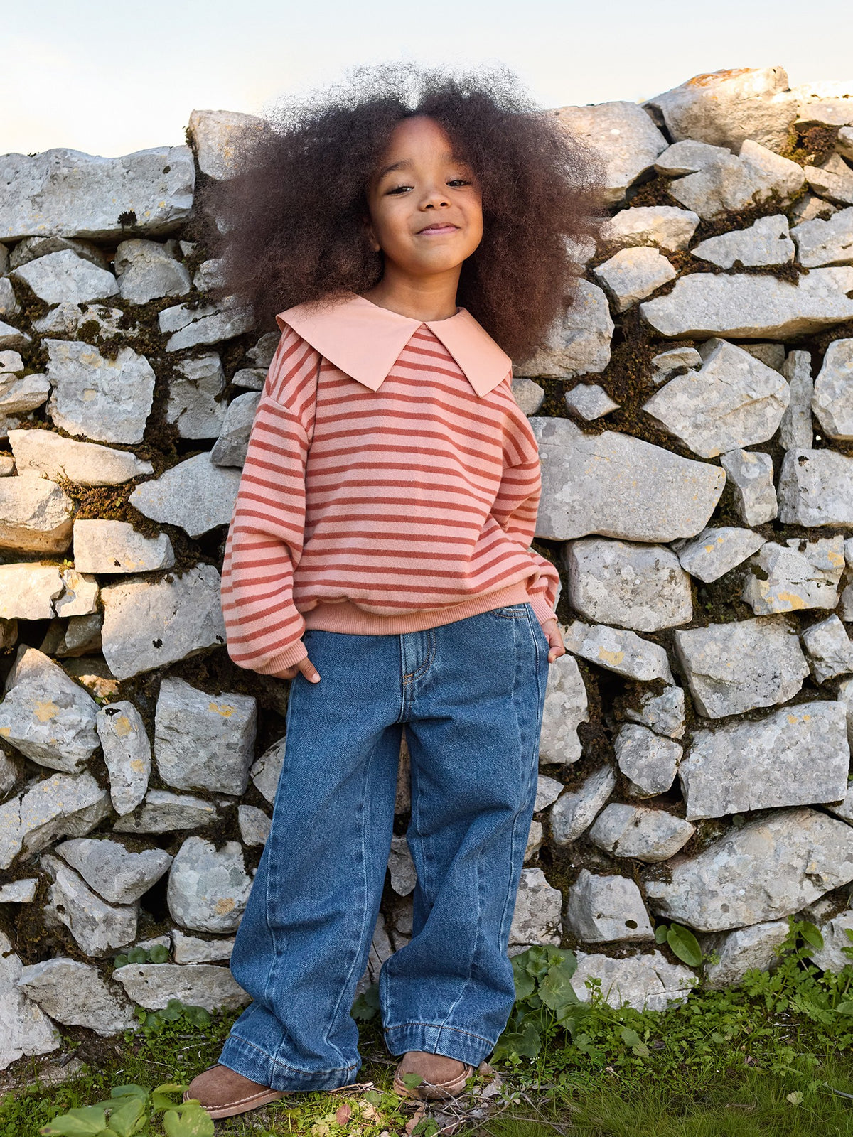 Maglia a righe con colletto a contrasto - T-Shirt e Polo - PLAYUP