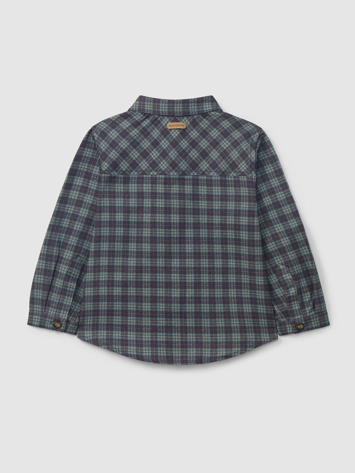 Camicia a quadri con taschino in velluto a coste - Camicie - Laranjinha