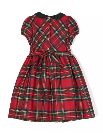 Abito Malvi tartan colletto verde - Abiti - malvi