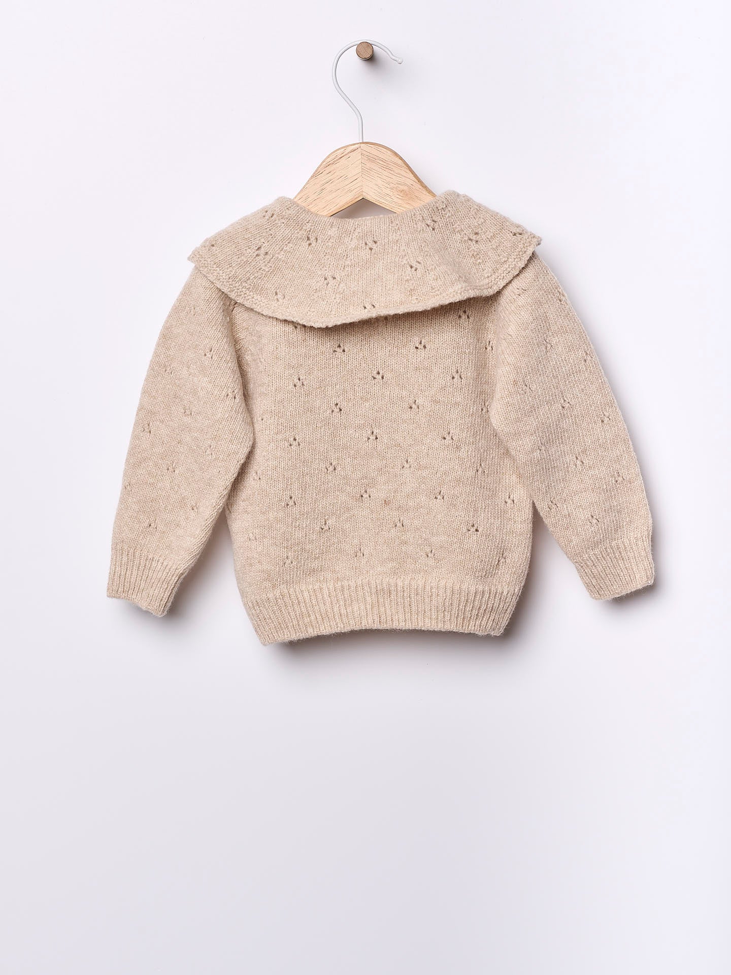 Cardigan traforato con colletto - Maglieria - WEDOBLE