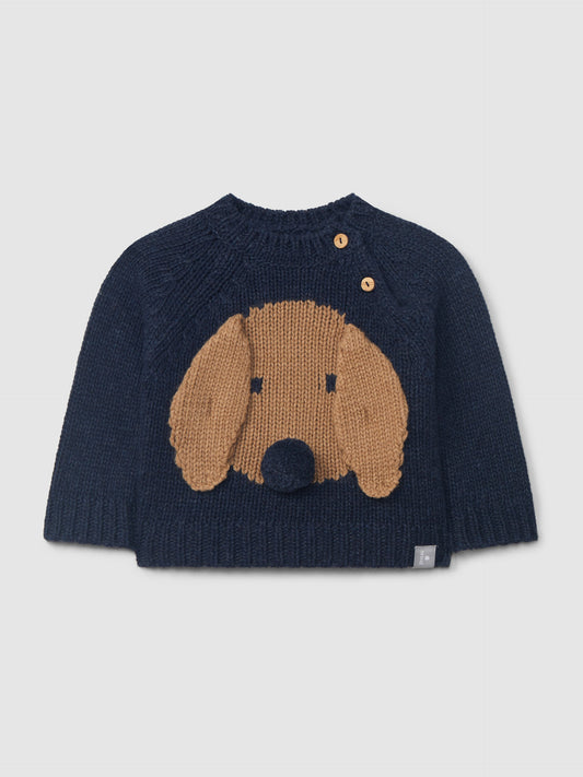 Maglione con orecchie blu e dettagli in rilievo - Maglieria - SNUG