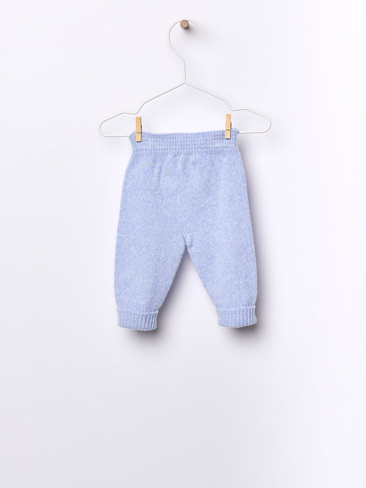 Ghettina senza piedi con risvoltino azzurra - Pantaloni - WEDOBLE