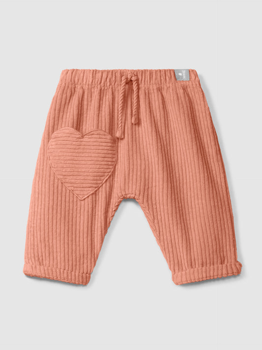Pantaloni a vita alta in velluto a coste con tasca a cuore - Pantaloni - SNUG