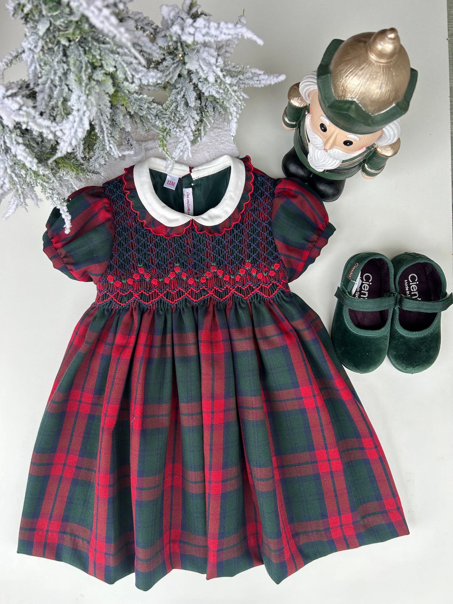 Abito tartan ricamo cuore - Abiti - LES ENFANT DE GISELLE