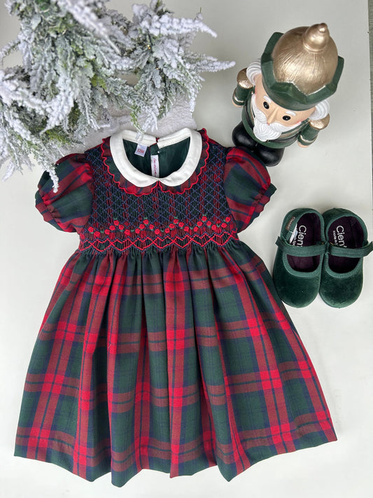 Abito tartan ricamo cuore - Abiti - LES ENFANT DE GISELLE